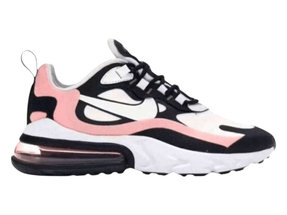 NIKE Air Max 270 React 'Black White Bleached Coral' Running Shoes Size 11